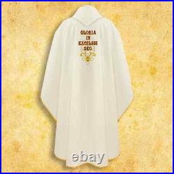 Embroidered chasuble In the manger lies
