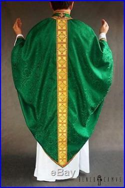 Green Conical Vestment Chasuble Kasel Messgewand Stole Stola Maniple Manipel