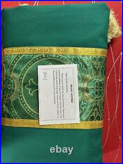 GREEN VESTMENT CHASUBLE & STOLE FULl SET G00