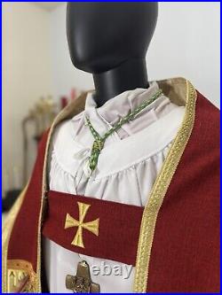 Gold Cope Vestment Chasuble With Stole