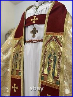 Gold Cope Vestment Chasuble With Stole