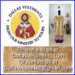 Gold Cope Vestment Chasuble With Stole