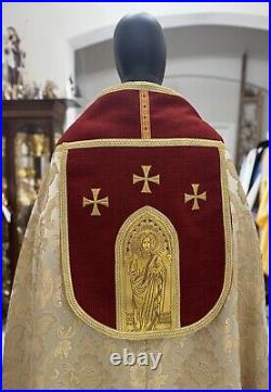 Gold Cope Vestment Chasuble With Stole