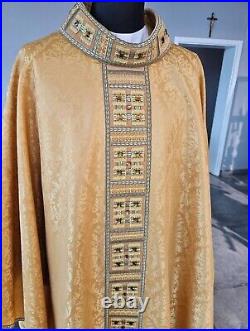 Gold Damask Top Mpdell Messgewand Chasuble Vestment Kasel