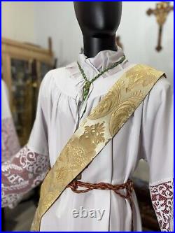 Gold Damask Vestment Dalmatic & Stole