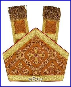 Gold Mitra, Mitre, Kasel, Messgewand, Casule, Casulla, Chasuble, Vestment MG-050