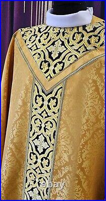 Gold Modern Messgewand Chasuble Vestment Kasel