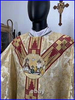 Gold Vestment Chasuble & Stole Holy Trinity