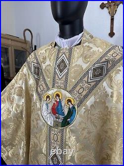 Gold Vestment Chasuble & Stole Holy Trinity