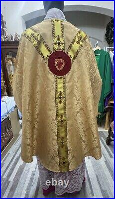 Gold Vestment Chasuble & Stole The Most Sacred Heart Of Jesus