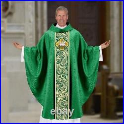 Green Chasuble Angus Dei Collection Chasuble (USUALLY SHIPS WITHIN IN 2 DAYS)