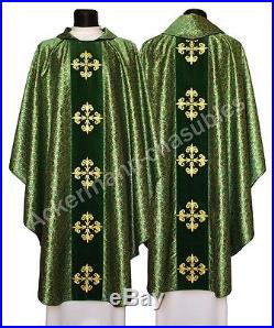 Green Chasuble Kasel Messgewand Vestment Casula 559-AZ41 us