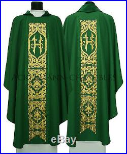 Green Chasuble Kasel Messgewand Vestment Casula 589-Z us