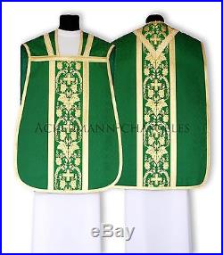 Green Chasuble Kasel Messgewand Vestment Casula R001-Z25 us