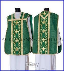 Green Chasuble Kasel Messgewand Vestment Casula R032-Z25 us