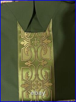 Green Chasuble With Italian Trim Vestment Kasel