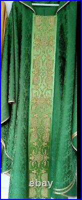 Green Chasuble With Italian Trim Vestment Kasel