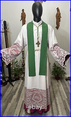 Green Collared Vestment Chasuble & Stole