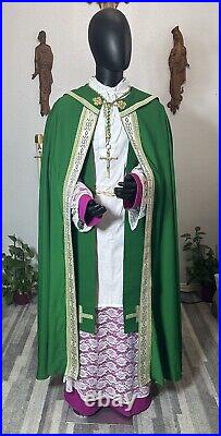 Green Cope + Stole Church Vestment Chasuble