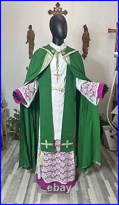 Green Cope + Stole Church Vestment Chasuble