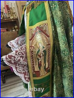 Green Cope + Stole Set- Church Vestment Chasuble