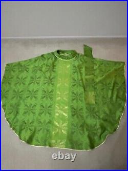 Green Cross and Fish Chasuble from Fatima with matching stole