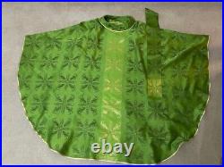 Green Cross and Fish Chasuble from Fatima with matching stole