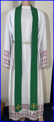 Green Vestment Chasuble & Stole (g0006)