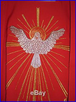 Holy Spirit Red Chasuble Vestment Kasel Messgewand