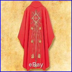 Holy Spirit Red Messgewand Chasuble Vestment Kasel