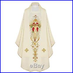 Holy Trinity White Messgewand Chasuble Vestment Kasel