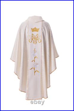 Immaculate Heart of Mary Chasuble Gothic Vestment & Stole