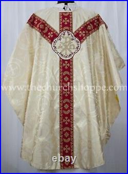 METALLIC GOLD GOTHIC CHASUBLE and mass and stole set casula casel casulla, IHS