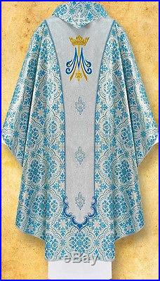 Marian Blue Messgewand Chasuble Vestment Kasel