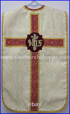 Metallic GOLD Chasuble Fiddleback Vestment and mass set