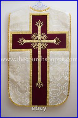 Metallic Gold Roman Chasuble Fiddleback Vestment Fiddleback and Mass set, Casulla