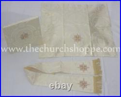 Metallic gold gothic vestment & mass and stole set, Gothic chasuble, casula, casel
