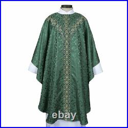Monreale Collection Semi-gothic Chasuble + Green Vestment