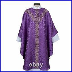 Monreale Collection Semi-gothic Chasuble + Purple Vestment