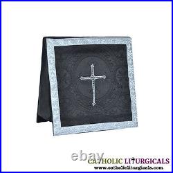 NEW Black Fiddleback Chasuble Mass Vestment set Veil, Maniple, Stole, Burse