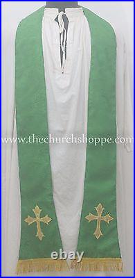 NEW Green Chasuble. St. Philip Neri Style vestment Stole & mass set, Vestment