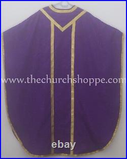 NEW VIOLET Chasuble. St. Philip Neri Style vestment Stole & mass set 5 pc, NEW