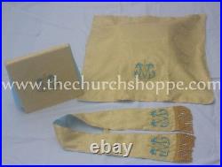 NEW Yellow Chasuble AM gothic vestment and mass & stole set, casula, casel, casulla