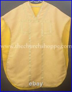 NEW Yellow Chasuble. St. Philip Neri Style vestment Stole & mass set