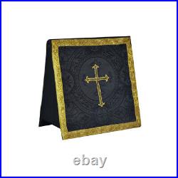 New BLACK Fiddleback Chasuble Mass Vestment WITH 5 PC SET INTERLINED CASULLA