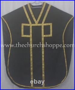 New Black Chasuble. St. Philip Neri Style vestment mass set, Vestment