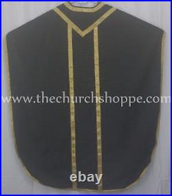 New Black Chasuble. St. Philip Neri Style vestment mass set, Vestment