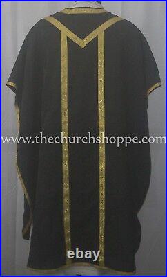 New Black Chasuble. St. Philip Neri Style vestment mass set, Vestment