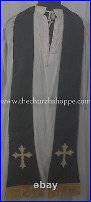 New Black Chasuble. St. Philip Neri Style vestment mass set, Vestment