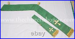 New Dalmatic Green vestment with Deacon's stole & maniple, Dalmatic chasuble